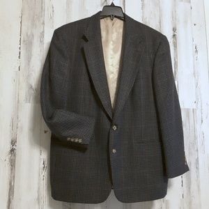 Oscar De la Renta Houndstooth Plaid Tweed Jacket